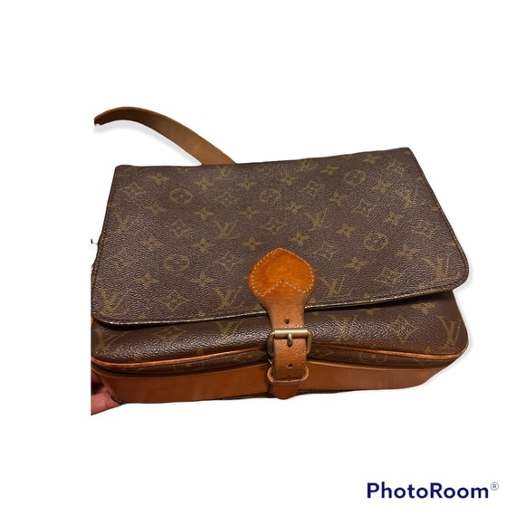 Authentic LOUIS VUITTON Cartouchiere MM Shoulder Bag Monogram Leather Brown - Picture 9 of 13
